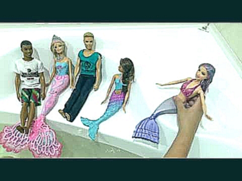 Игры девочкам Барби Русалочка  Игры в ванне  #Мультик про РУСАЛОК  мультики для девочек обзор 
