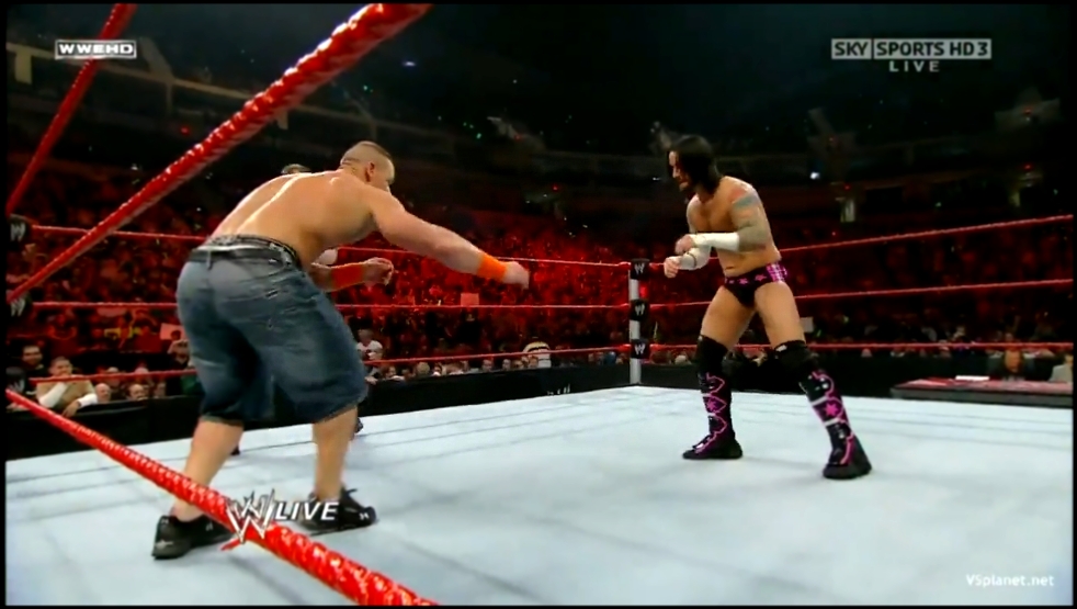 Джон Сина vs. СМ Панк 1 матч; RAW 23.11.2009 