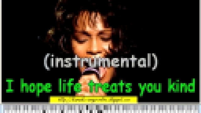 Видеоклип Whitney Houston - I will always love you- Karaoke instrumetal version with lirycs on the screen. 