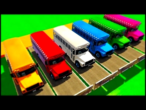 Мультики про машинки Цветные Машинки и Автобусы для малышей Мультфильмы для детей 
