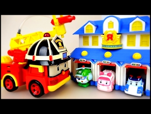 Robocar Poli Roy Fire truck car toys and Tobot fire truck 