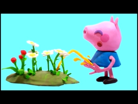 Мультфильм Свинка Пеппа - Джордж НАПИСАЛ в клумбу мамы Свинки, Пеппа какала в туалете 186 