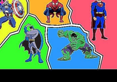 Детская песня про пальчики!  Супергерои - Капитан Америка, Бэтмен, Спайдермен, Халк и Супермен! 