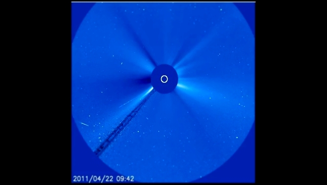 Телескоп SOHO заснял Божественное око! 22 апреля 2011 
