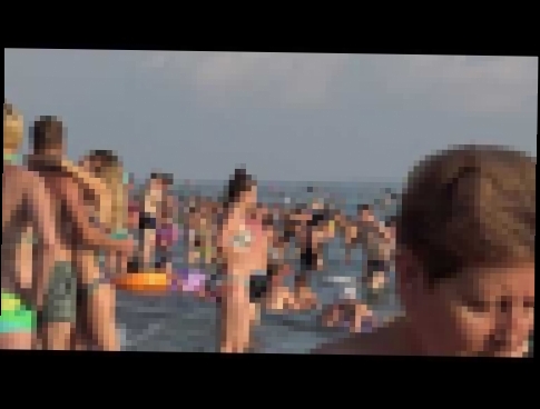 Сочи Лазаревское Пляж Море Отдыхающих Банан 4К полный экран 