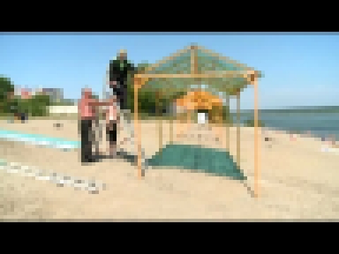 На бийском пляже появились кабинки для переодевания и навесы от солнца Бийское телевидение 