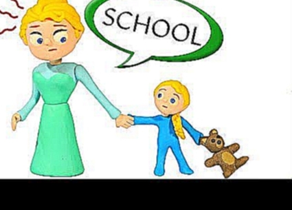 BABY ELSA GOES TO SCHOOL ❤ SUPERHERO BABIES PLAY DOH CARTOONS FOR KIDS 