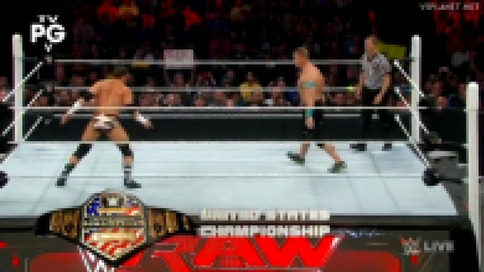 Джон Сина vs Зак Райдер - WWE Monday Night RAW 25.05.2015, US Title open Challenge 
