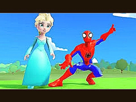 Дисней Принцесса Эльза и Человек паук - Мультики для детей  Детские песни 