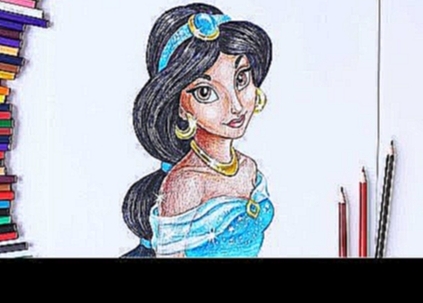 Уроки рисования. Как нарисовать ЖАСМИН с мультфильма "Алладин" how to draw Jasmine | Art School 