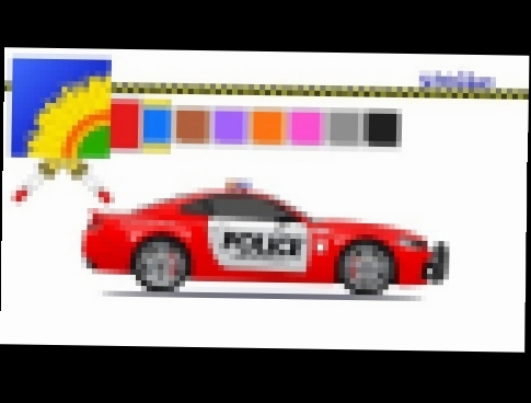 Мультики про машинки Полицейская машина Учим цвета Police Cars Развивающий мультик 