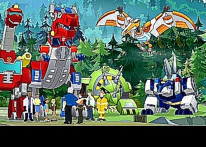 Мультики про роботов Динозавров  Трансформеры Остров Динозавров Transformers Rescue Bots Dino Island 