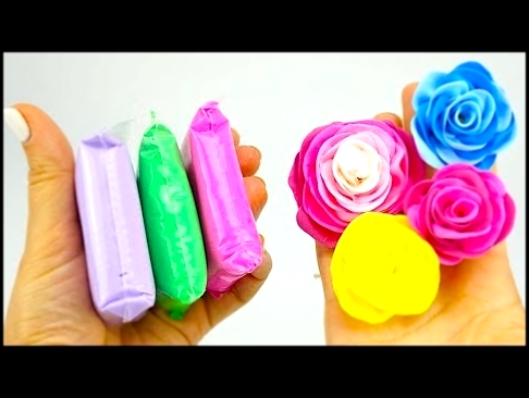 Воздушный пластилин для детей, учимся лепить розы 