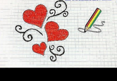 Простые рисунки #448 Как нарисовать узор с сердечками / Просто и красиво 