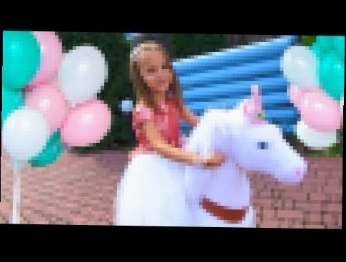 Видеоклип День Рождения Насти в стиле ЛОЛ Белый ЕДИНОРОГ PonyCycle в ПОДАРОК Куклы LOL игрушки для детей 