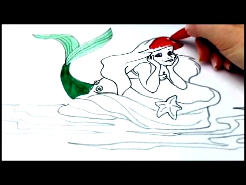 Русалочка  Мультик Раскраска для детей   Ариель  The Little Mermaid  A Cartoon Coloring for kids 