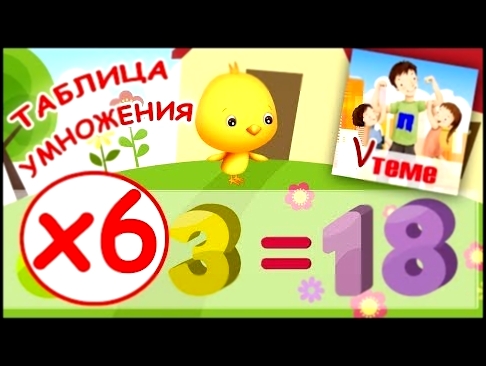 Музыкальная таблица умножения на 6. Развивающее видео для детей. ПАПА V ТЕМЕ 