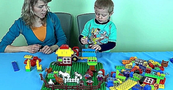 Развивающее видео Lego трактор и ферма с животными - детский канал Носики Курносики 