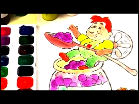 Малыш и Карлсон Раскраска мультик Kid and Carlson Coloring Book 