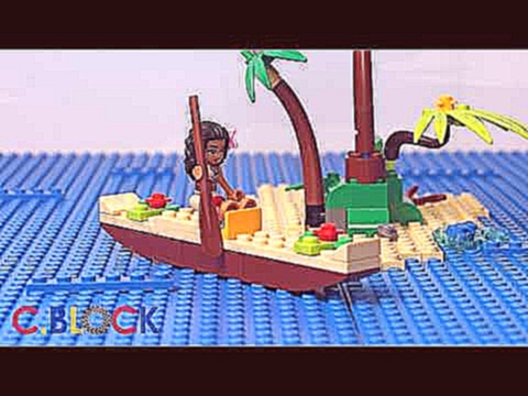 Moana on Desert Island Funny Lego Stop Motion Animation Cartoon 