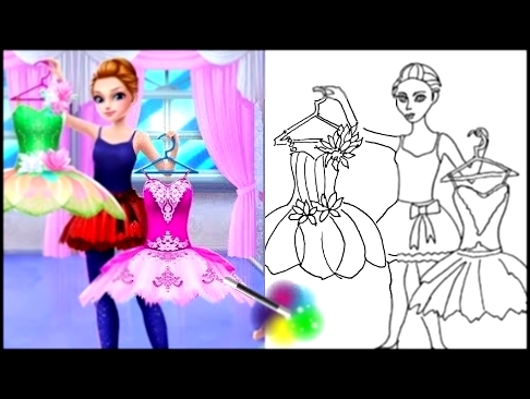Рисуем и раскрашиваем Балерину из мультика Coloring Pages Ballerina from the movie Видео для детей 