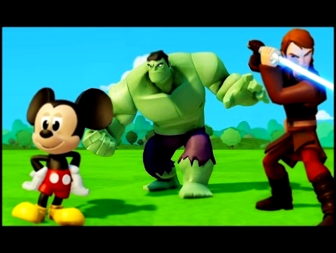 Мультик игра для детей Энакин Звёздные войны спасает Микки Маус от Халка и Тачки Машинки Дисней 