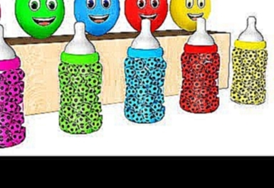 Learn Colors with Eggs & Soccer Balls and Milk Bottle For Kids And Toddlers Educational Video 