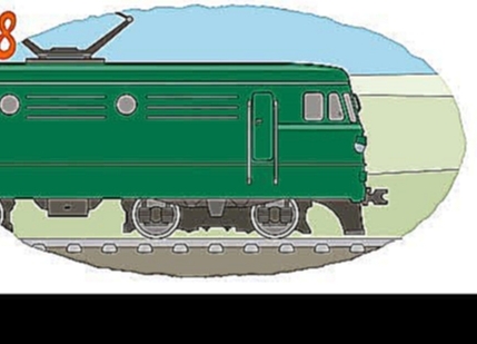 Раскраска - Мультик про паровозики и большие поезда 